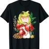 Cute Cottagecore Fungi Frog Farmcore Aesthetic Frog Styles T-Shirt. Premium Cotton Short Sleeve O-Neck Mens T Shirt New S-3XL