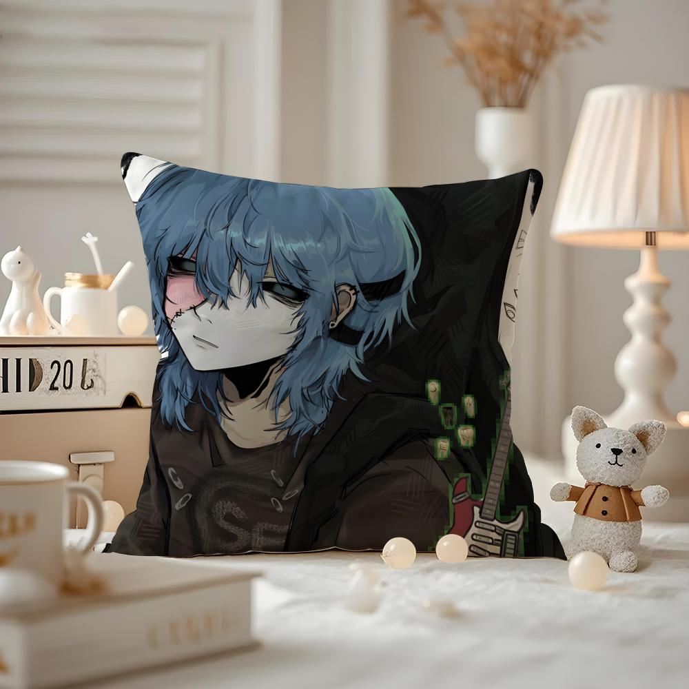 Funda de cojín Sally Face Estampada Funda de almohada Para Sala de estar Cubierta de cojín de sofá y Decoración de dormitorio