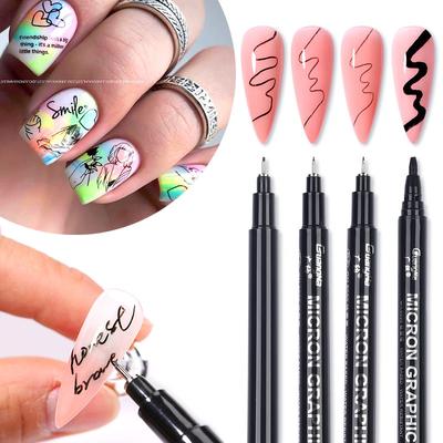 Japanese Nail Art Painting Pen Extremely Fine Painting Hook Line Stroke Pen Quick Drying Waterproof Acrylic Marker Graffiti Pen