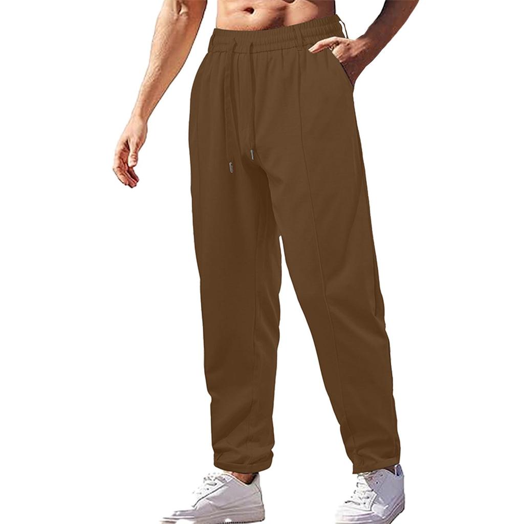 Spring And Sports Fitness Solid Color Trousers Loose Running Casual Large Size Sweatpants Cotton