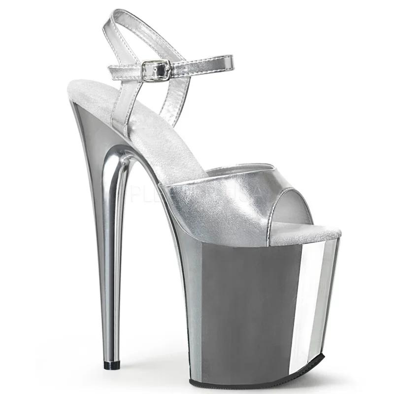 Fashion 20cm Hate Sky High Water Table Stiletto Heeled Sandals/High Heeled Pole Dance Model Catwalk Dress Shoes
