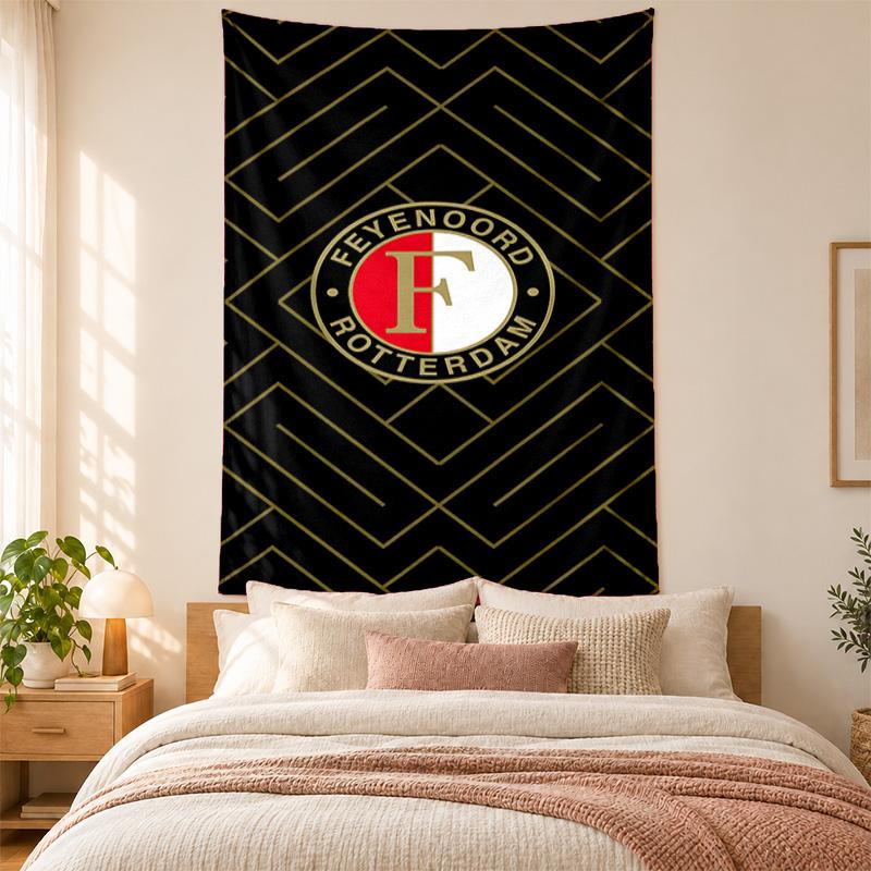 Feyenoord Rotterdam Wandkleed hoge kwaliteit voor het decoreren van woonkamer slaapkamer studentenkamer muren ideaal als slaapkamer muurdecoratie of vakantiegeschenk