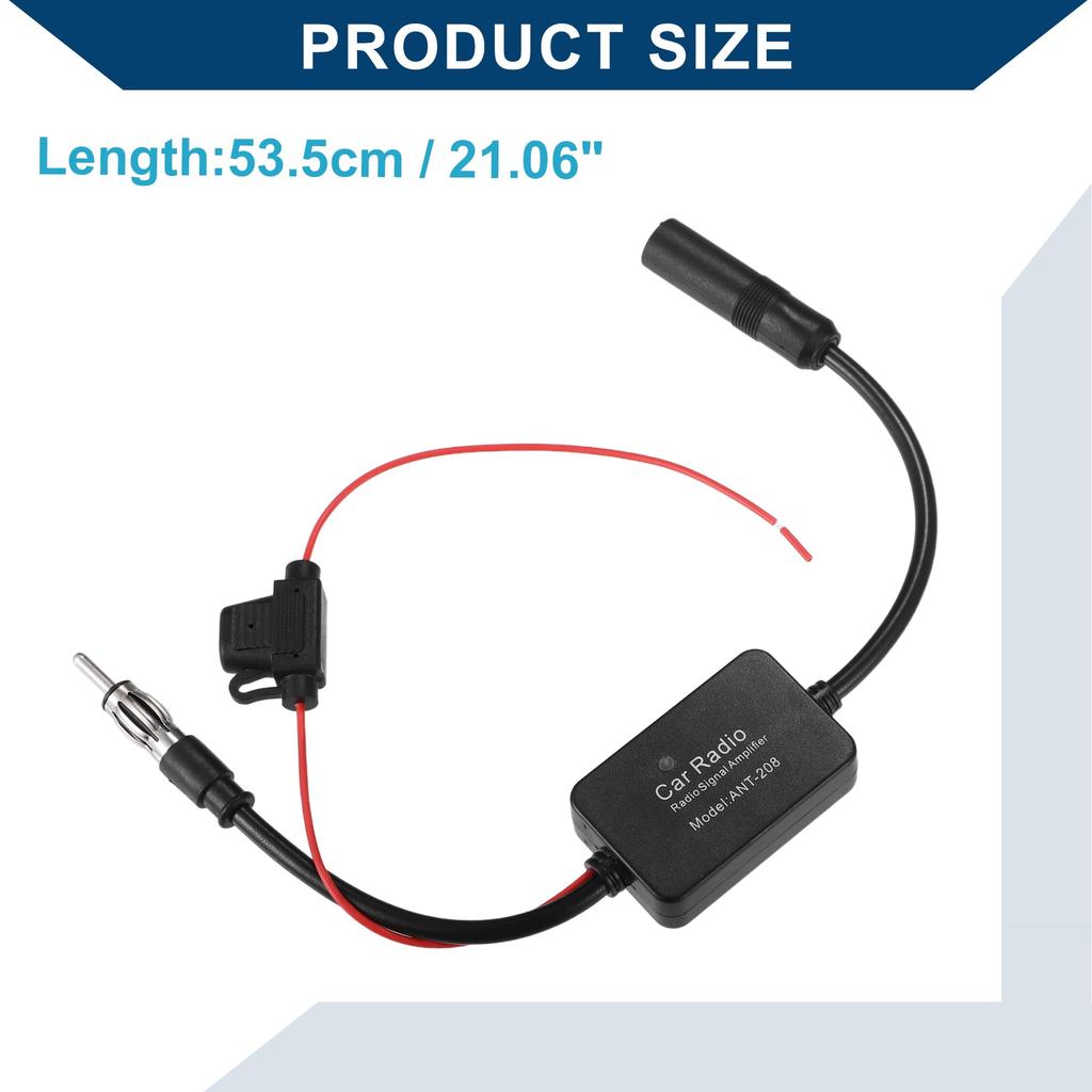 Hihaha Auto FM Antennenverstärker / Auto / Kunststoff Metall / 1 Satz Schwarz