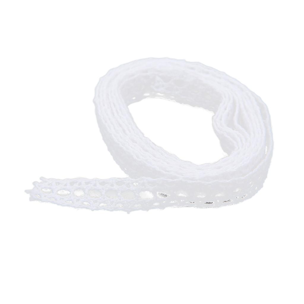 Panglică de dantelă ață de bumbac 20 de metri alb gol accesorii decorative pentru îmbrăcăminte cadou Decorat