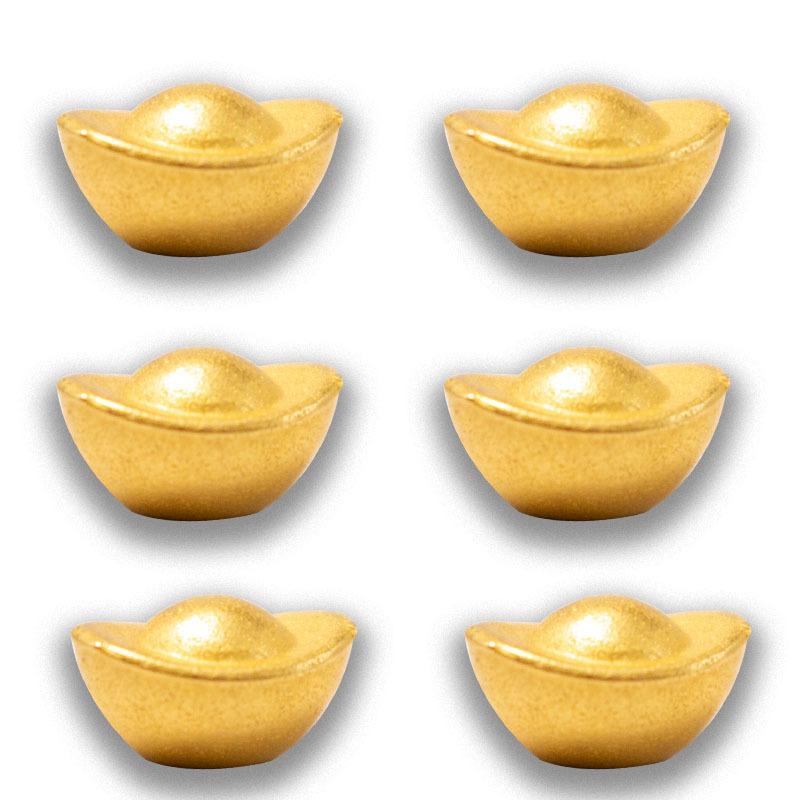Solid sand gold ingots, treasure pots, small ingots for attracting wealth, golden ingots, handicrafts