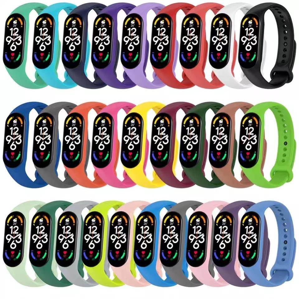 Soft Band Bracelet for Xiaomi Mi Band 3 4 5 6 7 8 9 10 Silicone Strap for MiBand 7 Bracelet Wrist Strap Miband 5 6 Wriststrap for Mi Band 3 4