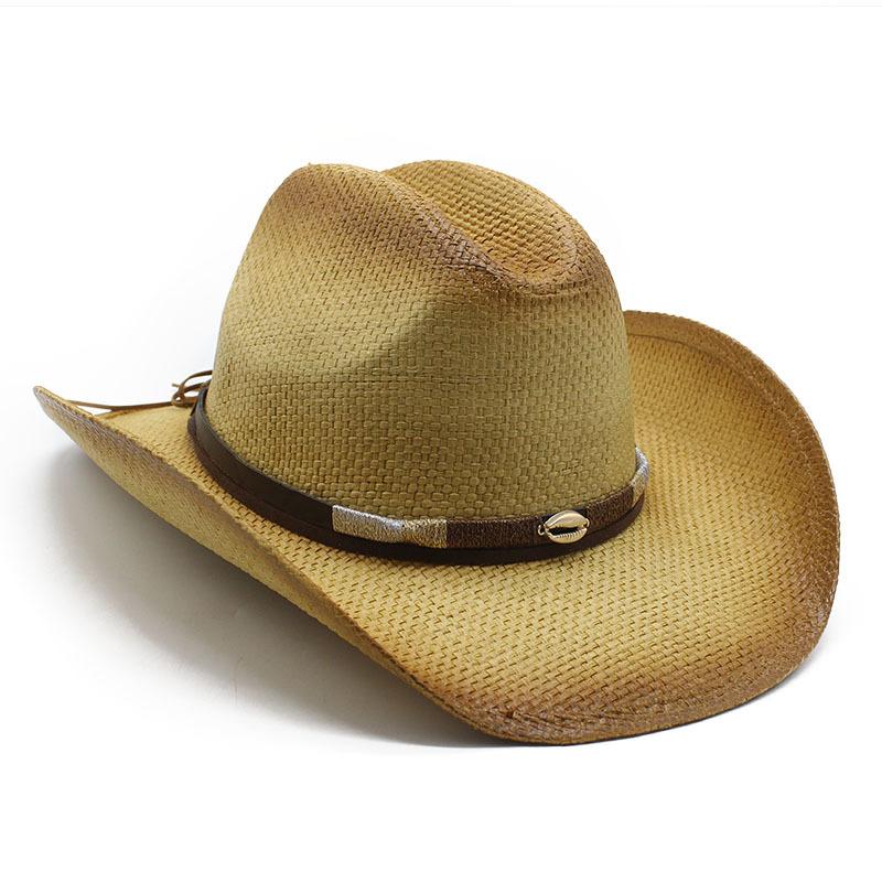 Western Cowboy Hat Men'S Outdoor Straw Hat Versatile Tide Spray Paint Straw Hat Men'S And Women'S Personalized Straw Hat
