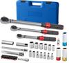 Torque Wrench 3 Pieces 72 Calibration Certificate Slim Plug Bicycle Tire Spark Storage Case Included 35-Piece Set, (1/4" 5-25Nm, 3/8" 10-60Nm, 1/2"