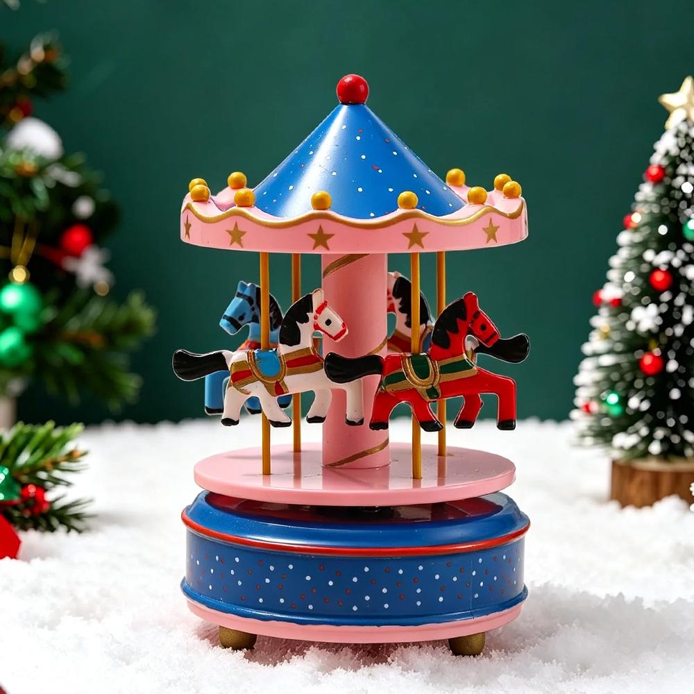 Carillon Giostra Albero di Natale: Regalo di Compleanno Creativo e Ornamento da Scrivania