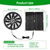 100W Solar Panel Fan Kit Waterproof Powered Exhaust Round Fan Maintaining Air Circulation for Chicken Coop Greenhouse Shed