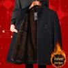 Men's Winter Corduroy Coat with Velvet Lining - Stand Collar, Warm Cotton, Dad & Grandpa Style