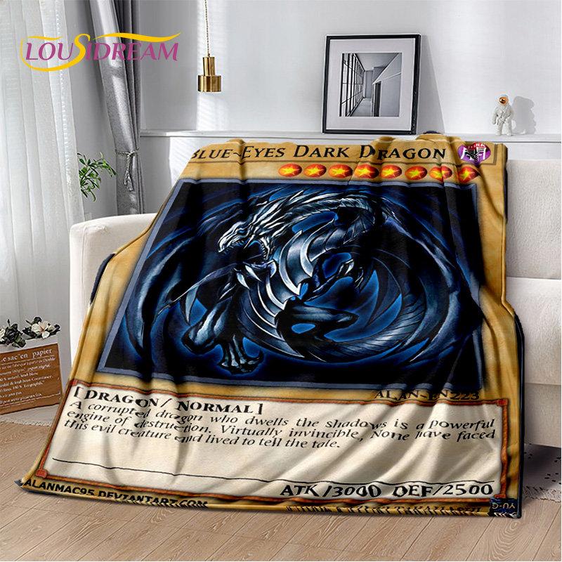 Yu-Gi-Oh MONSTER CARD Anime Cartoon weiche Plüschdecke, Flanelldecke, Überwurf, Decke für Wohnzimmer, Schlafzimmer, Bett, Sofa, Picknick, 3D