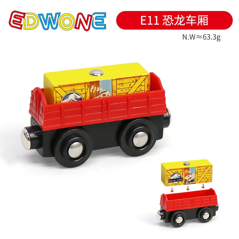 NEU Holz Magnetischer Zugwaggon Lokomotive Krankenwagen Feuerwehrwagen Holz Eisenbahnzubehör passend für Holzschienen Spielzeug