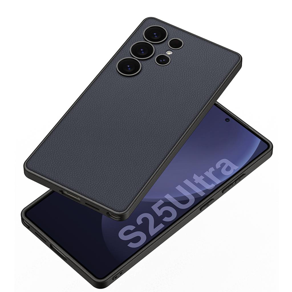 Metallic Lack Leder Handyhülle für Samsung Galaxy S23 S24 S25 Ultra 5G Luxus Skin Matte S24Ultra S25Ultra Schutzhülle