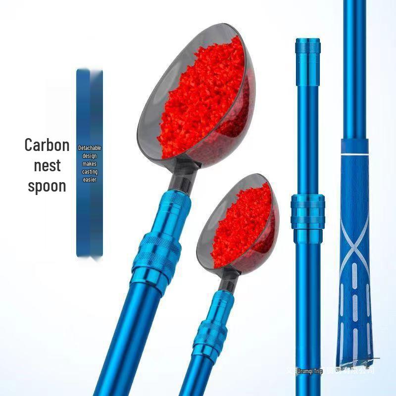 Telescopic Carbon Baiting Spoon Casting Rod for Long-Distance Fishing