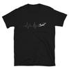 Heartbeat EKG Pulse Sailplane Glider T Shirt Gliding Soaring Pilot Airplane Aeroplane Casual for  Vintage Washed Homme Fashion