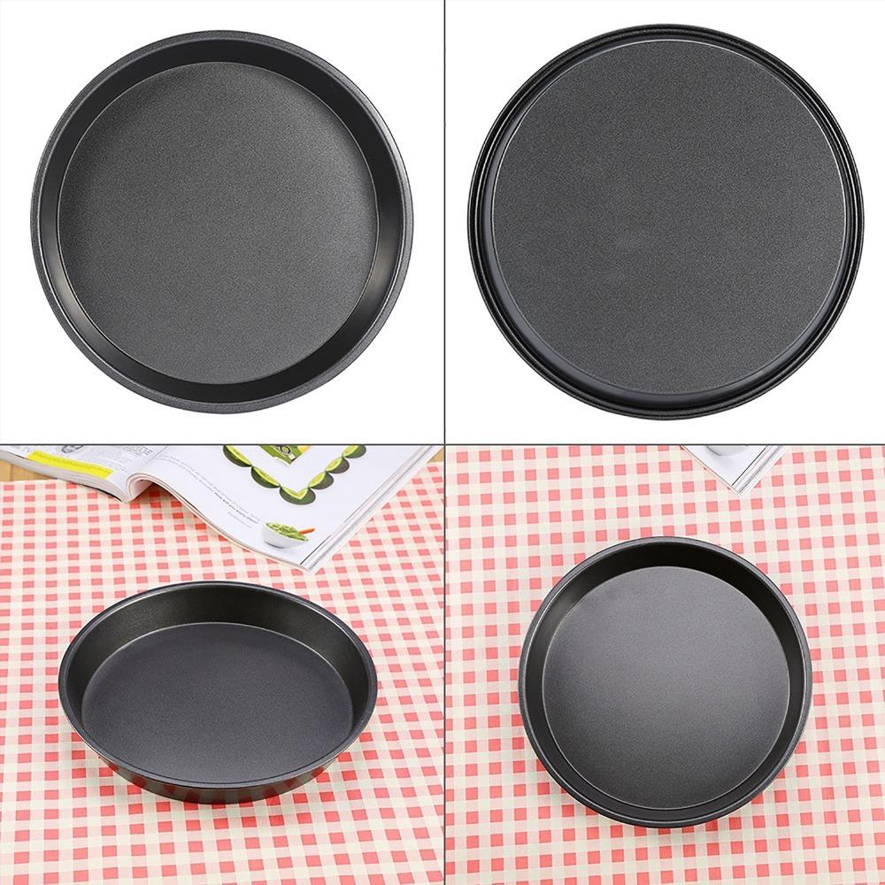 Thick Carbon Steel Pizza Pan Round Food-Grade Pie Tray Deep Thickened Nonstick Pizza Pan Christmas Thanksgiving