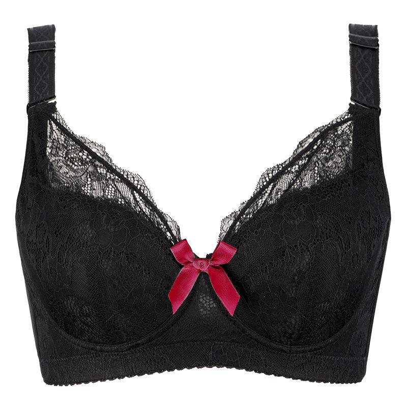 Large size underwear, double breasts adjusted gathering bra, sexy fat MM large bra.