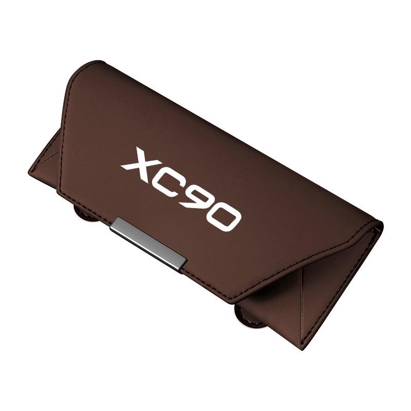 

Customized car sun visor glasses clips for Volvo XC90 XC60 XC70 s60 s80 T5 T6 T8 Car owner s multi-function leather storage box