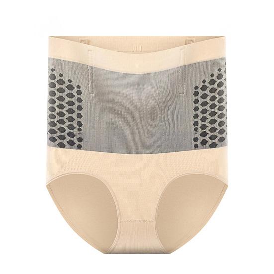 

Women High Waist Underwear Tummy Control Waist Slimming Butt Lift Postpartum Body Shaping Panties Stretch Breathable Full Coverage Brief Underpants XL абрикосовий
