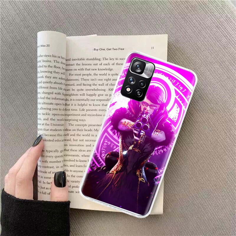 Bayonetta Phone Case For Redmi Note 13 12 Pro Plus 14 15 Pro 5G 11 11T 11E 11S 10 Pro 10S 9 9S Cover Cell Clear TPU Capa Cases S