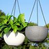 3pcs 1set Plastic Woven Hanging Flower Pot Hanging Hanging Basket Hanging Wall-mounted Green Radish Succulent Flower Balcony Thi
