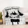 Happy Campers Adventure Blankets Are Suitable for Living Rooms,making Them an Ideal Choice for Outdoor Travel and Gifts.