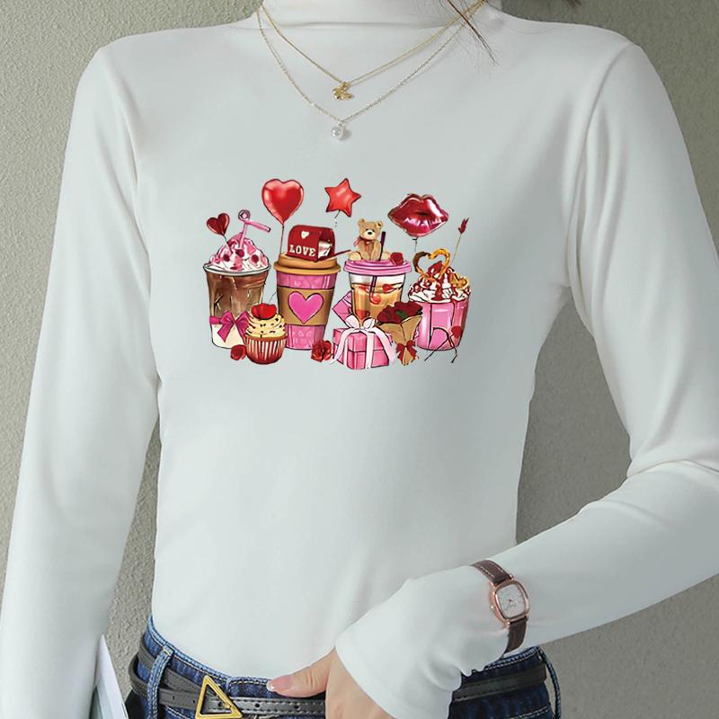 Valentine's Day Gifts: Heat Transfer HTV DTF Customized Couple T-shirts, Heat Press DIY Stickers, Clothing Heat Transfer Stickers