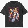 Chainsaw Man Denji and Pochita Anime Printed Tshirt Mens and Womens Washed Tshirt High Quality Vintage Cotton Tshirt