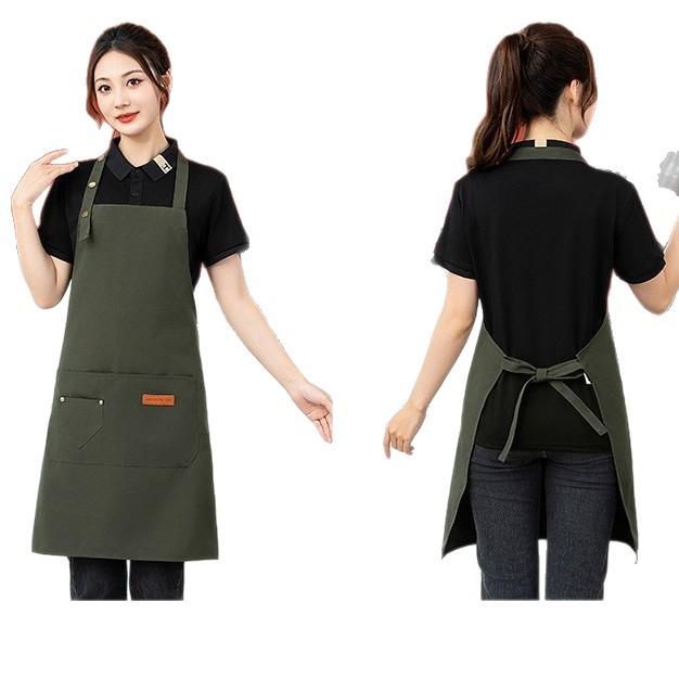 In-Stock Waterproof Embroidered Logo Apron for Catering & Restaurant Staff