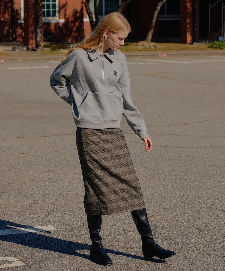 Yeoppe Car Check Skirt_Gray