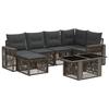 Garden Sofa Set 7 Pieces Gray and Dark Gray Poly Rattan