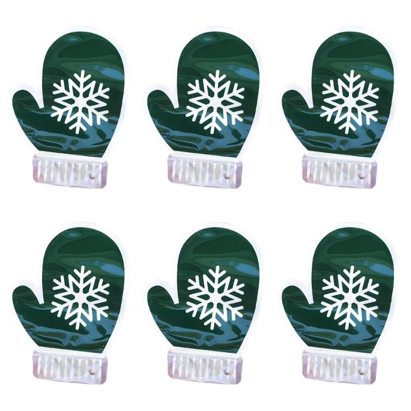 

Set of 6 Christmas Present Bag Plastic Gift Container Elegant Candy and Toy Storage Bags Family Gathering Supplies