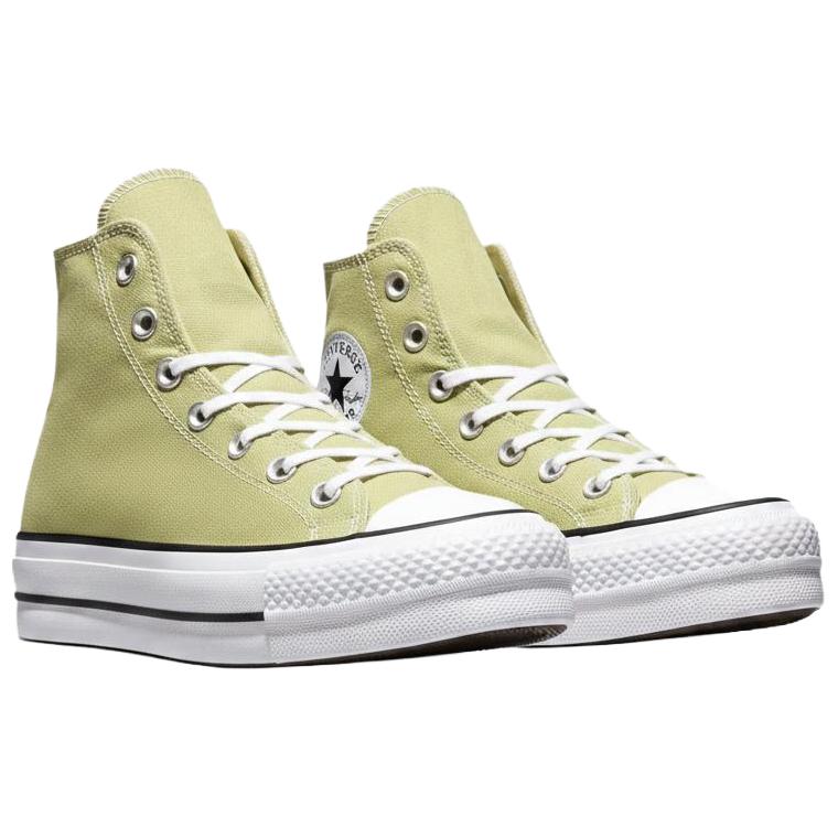 Converse Chuck Taylor All Star Seasonal Colour Lift Comfortable Durable High Top Canvas Shoes Women sneakers Light-Yellow-Green A16877C