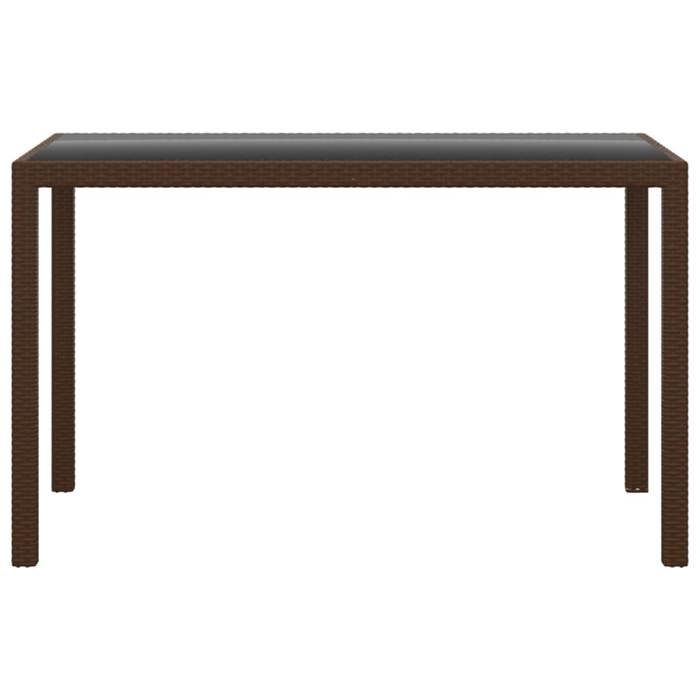 Maison Exclusive - Ensemble à manger de jardin et coussins 3 pcs Poly rotin Marron