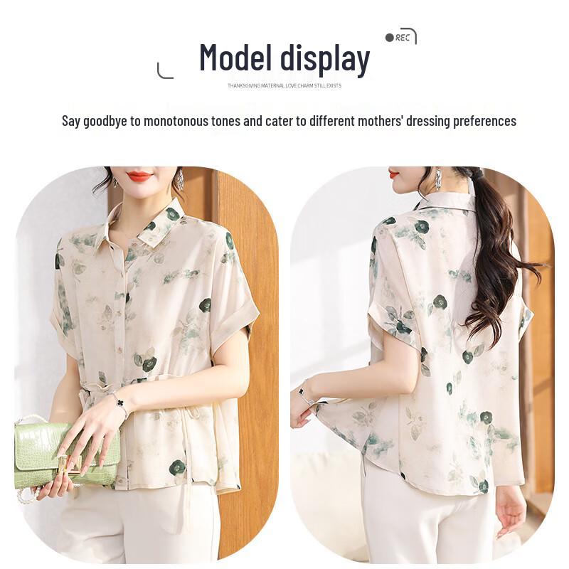 XUEXI Women s Elegant Short Sleeve Summer Blouse 4XL