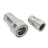 2 Pcs 12in NPT Hydraulic Coupler Male and Female ISO 7241A Hydraulic Quick Connect Coupling with