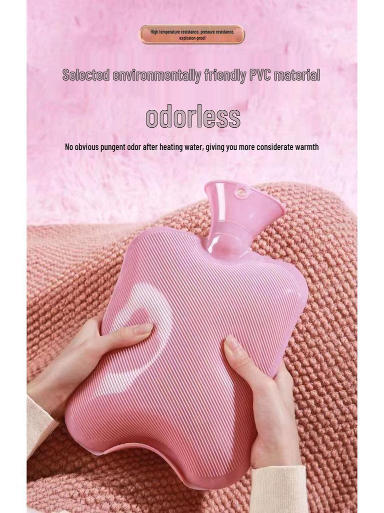 Thickened Explosion-Proof Hot Water Bottle - Imitation Rabbit Fur Hand Warmer & Hot Compress for Abdomen & Feet
