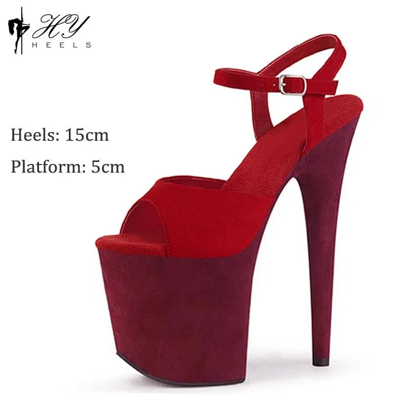 20cm Sexy Model Runway Shoes Performance Dress Wedding Banquet Super High Heels Sandals Sexy Fashion High Heels Shoes