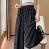 Y2k Streetwear Diamonds Wide-legged Pants Grunge Hole Women Clothing High Waisted Baggy Straight Pants Design Chic Trouser