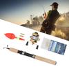 Ice Fishing Rod and Reel Combo Fishing Pole Kit with Jigs Bobber Ice Fishing Gear Set for Freshwater Saltwater