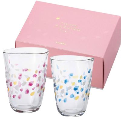 ADERIA ARUIRO Tumbler Pair Set 290ml Made In Japan Cosmetic Box Glass Stylish Sake Gift Women Day Tableware Day Couple Men Housewarming Gift Wedding