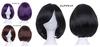 Pumpkin Parade Wig Set Short Bob Medium Full with Stand Royal Purple 3-piece
