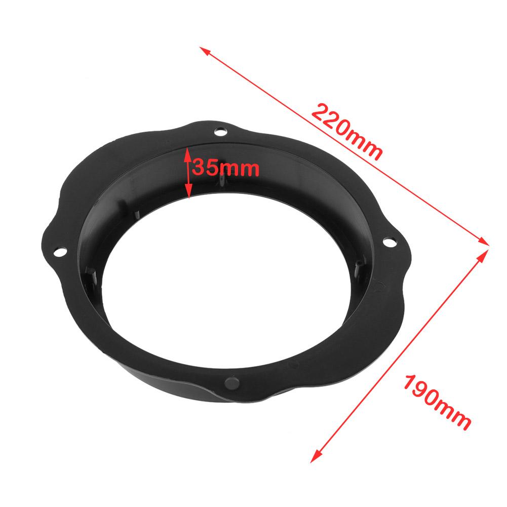2pcs 6.5in Front Door Speaker Adapter Universal Mounting Spacer Adaptor Ring Front Door Gasket for Ford Focus