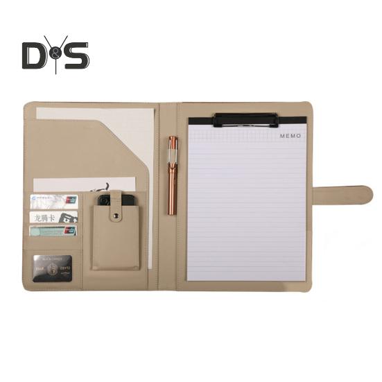 Multifunctional File Folder A4 Document Clipboard Folder with Calculator Pen Slot Card Holder Portfolio Folder with Documents Clip for Business Office