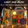 Tablero Sensorial para Bebé Juguetes Montessori Música Luces Interruptor Multifunción Juego de Viaje Actividades Educativas Tempranas Juguete para Niños