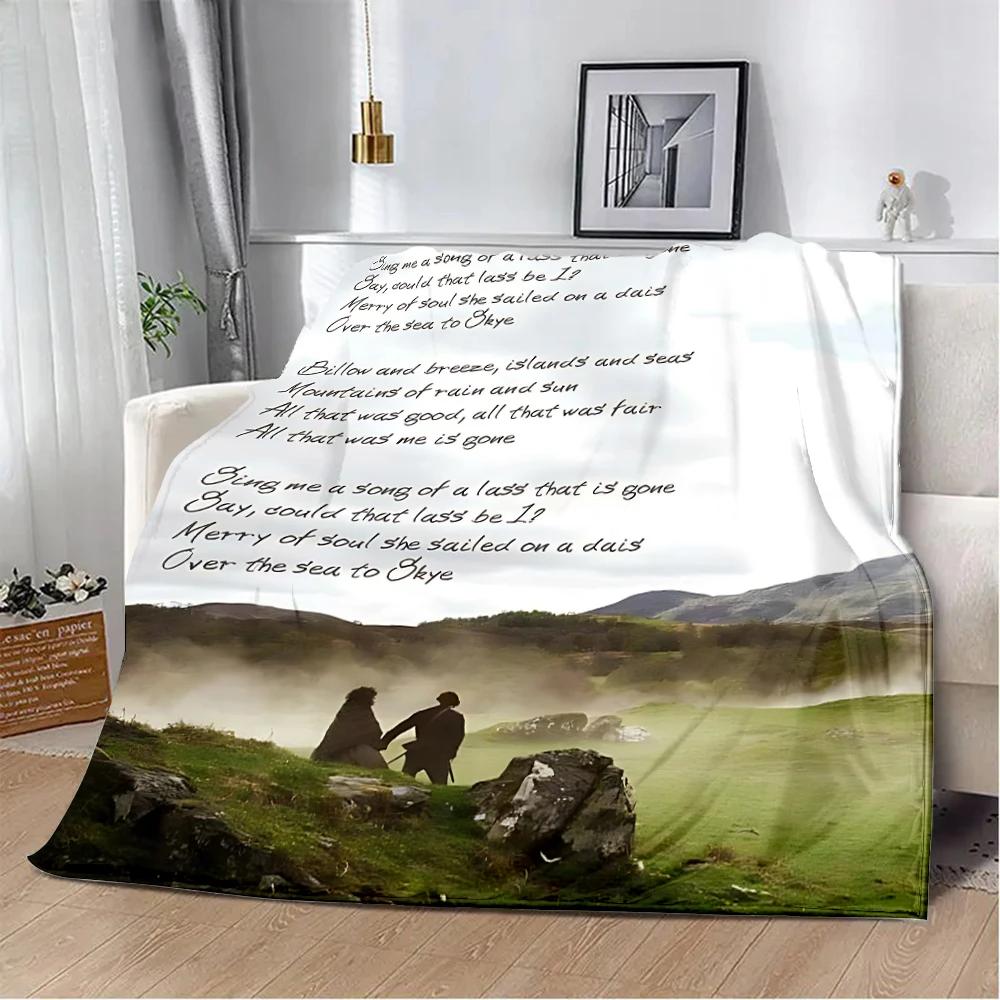 OUTLANDER TV Jamie Fraser Sassenach Libellen-Print Decke Picknickdecke Warm Weich und Bequem Zuhause Reise Geburtstagsgeschenk