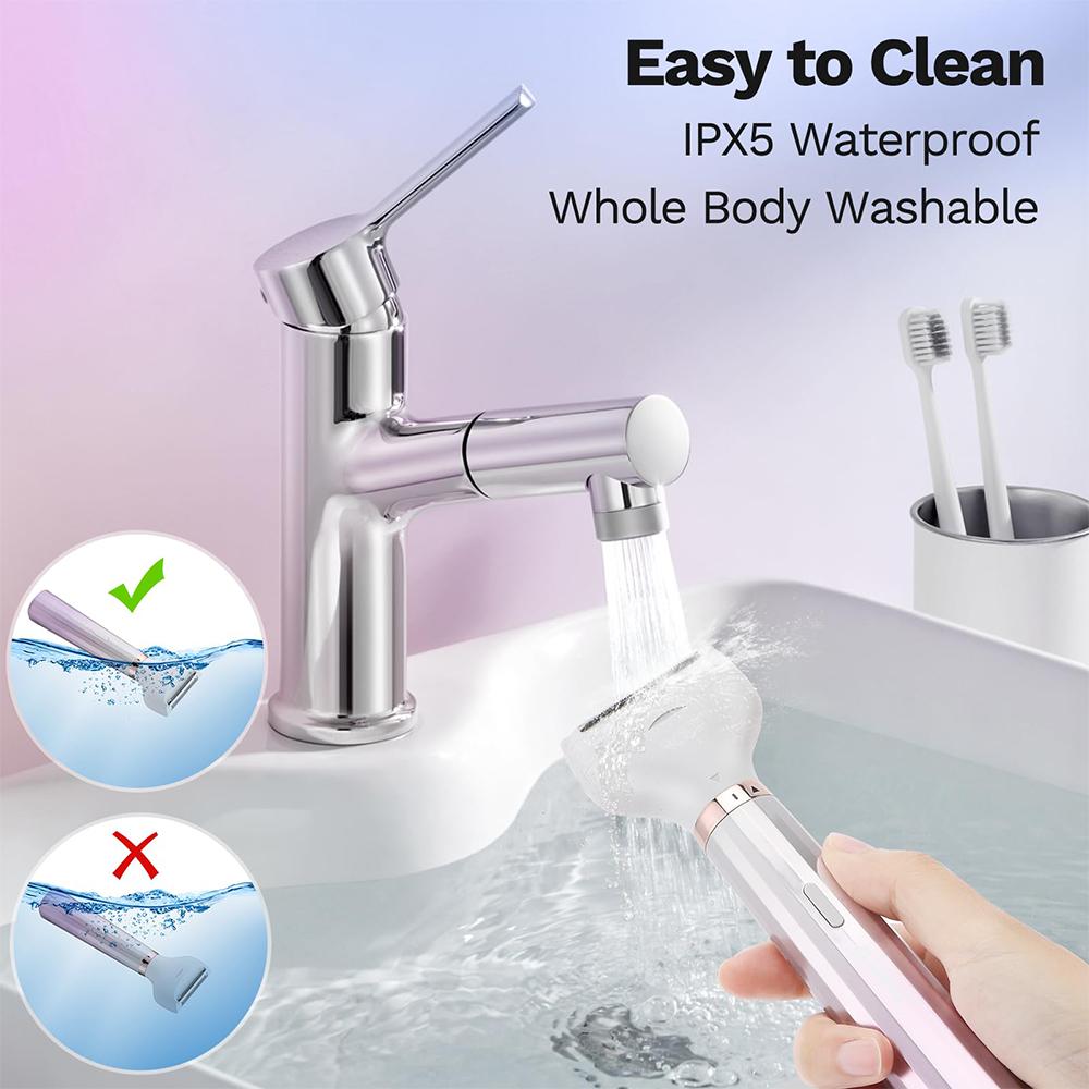 Electric Razor Shaver for Womens Bikini Trimmer Ladies Painless Armpit Legs Face Hair Removal Wet & Dry