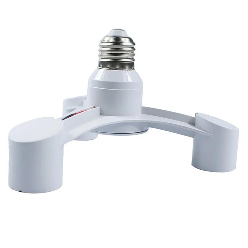 

3In1 E27 до E27 Расширенный светодиодный светильник с разветвителем адаптера-держателя для фотостудии белый