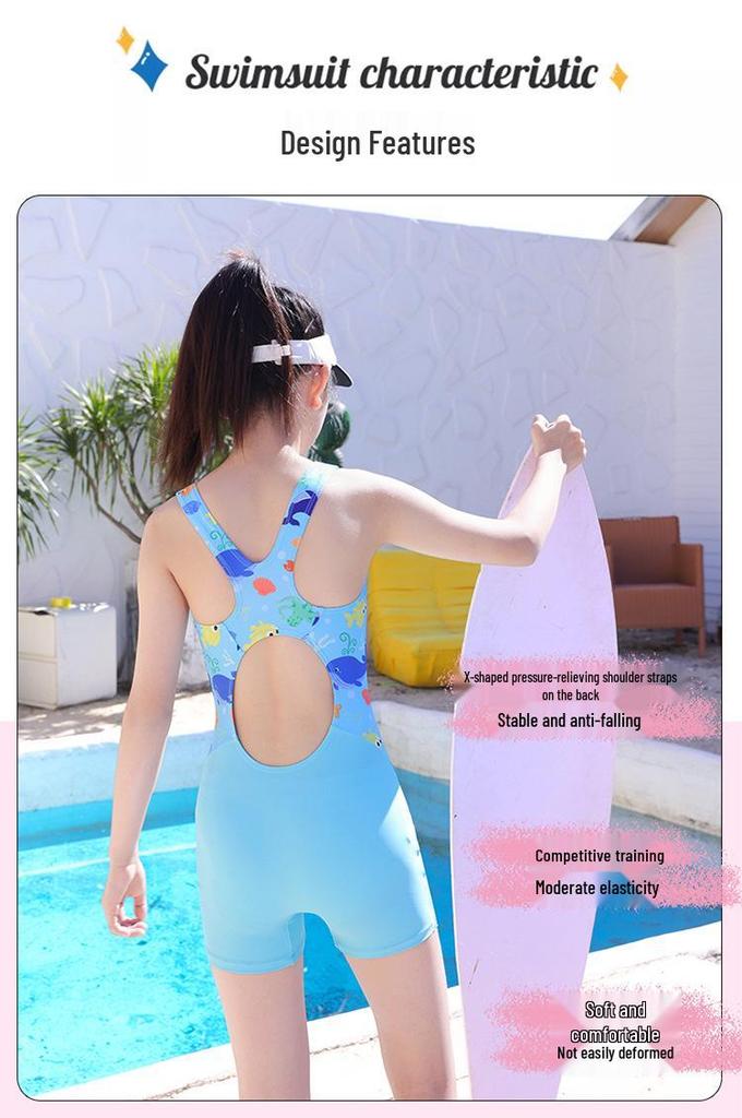 2026 New Girls' Quick-Dry Full Body Wetsuit for Swimming and Training – Customizable Competition Swimsuit
